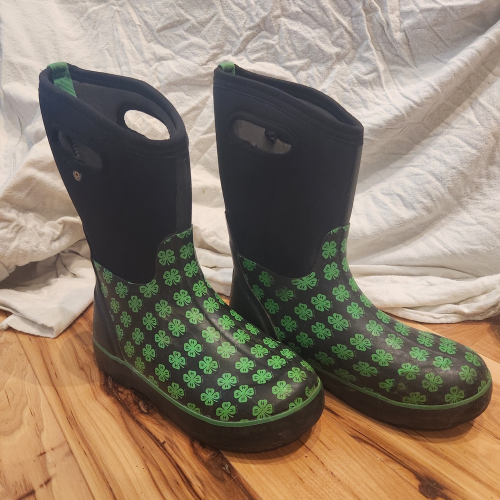 Kids Green Clover 4-H Bogs Boots